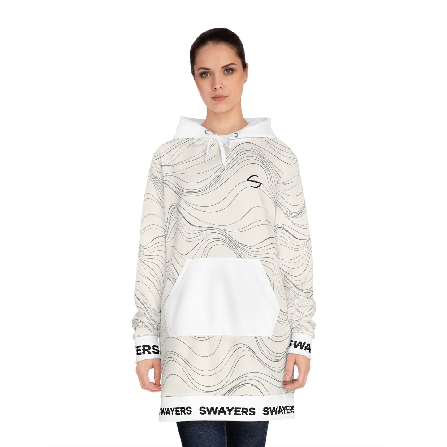Hoodie Kleid - Contour Lines