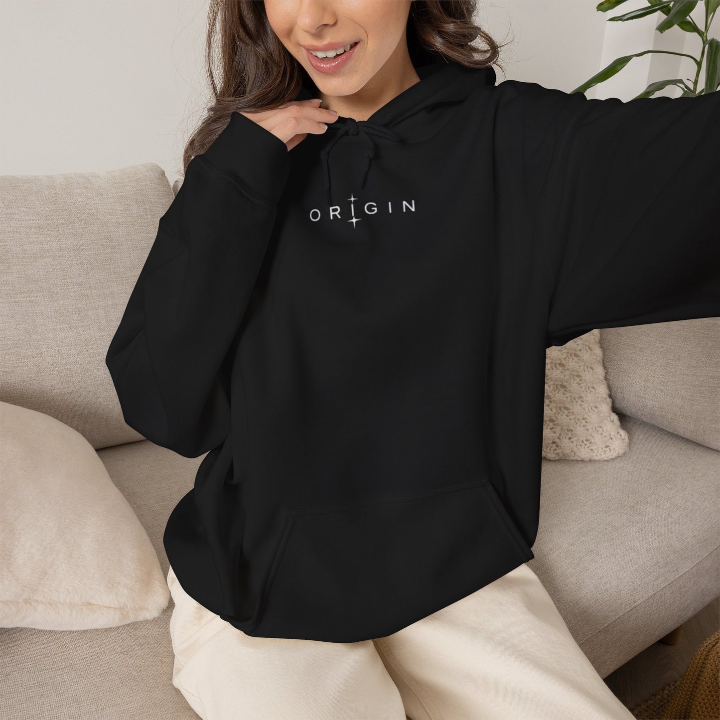 Hoodie mit modernem Schriftzug