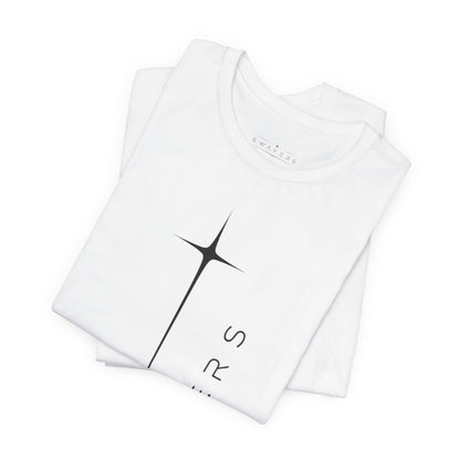 T-shirt mit vertikalem Schriftzug