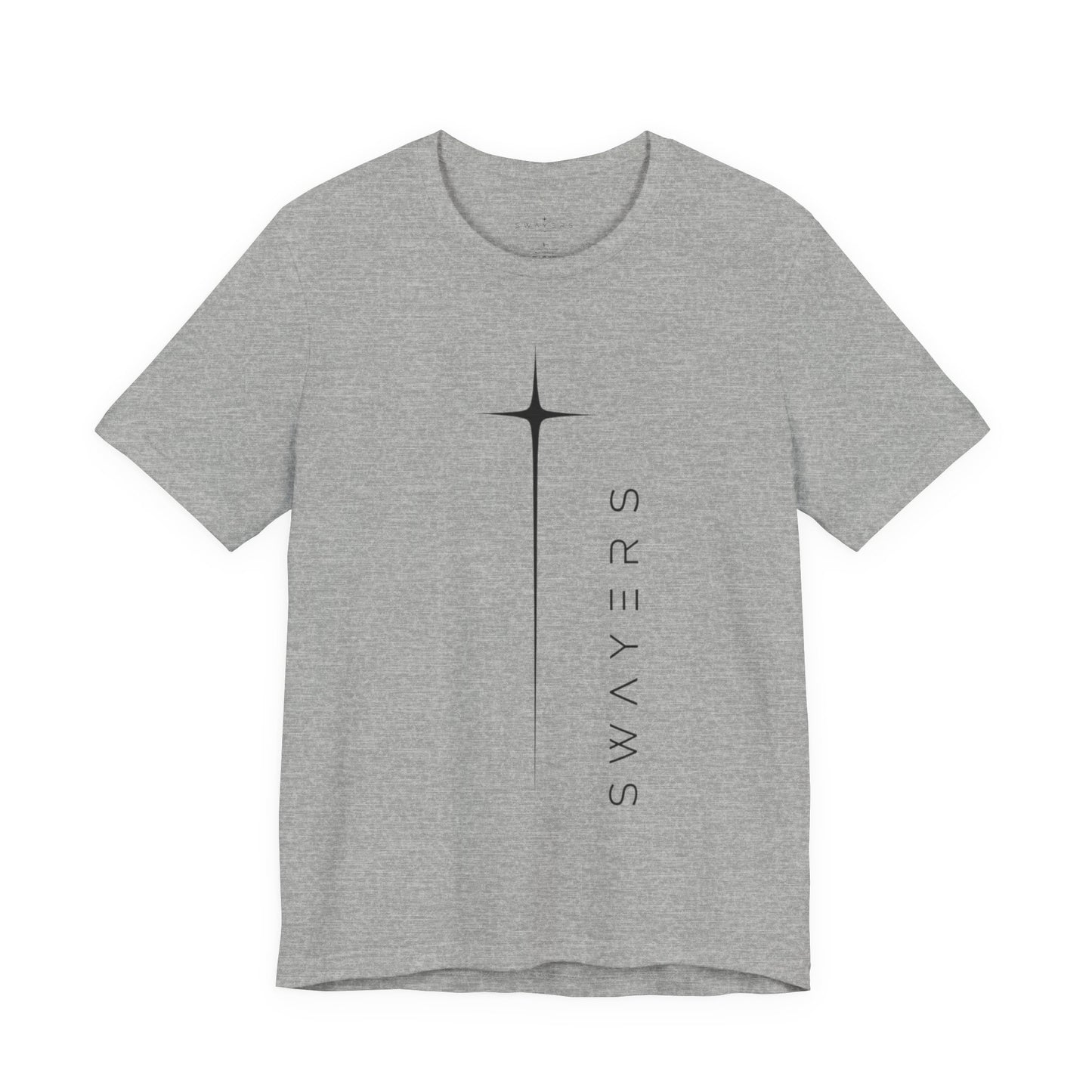 T-shirt mit vertikalem Schriftzug