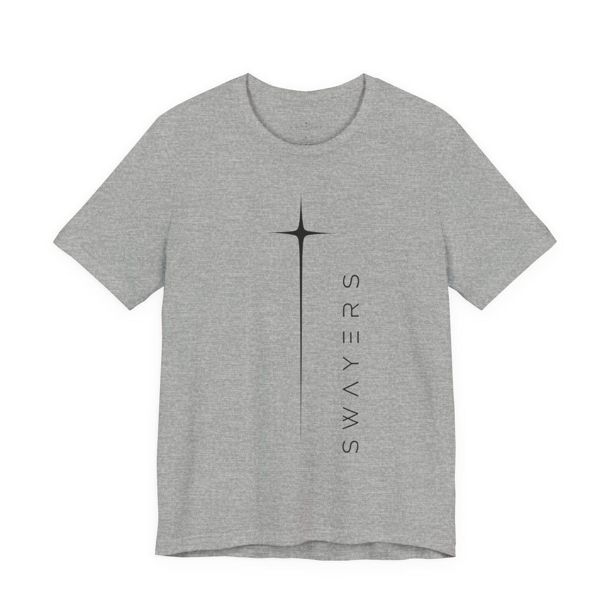 T-shirt mit vertikalem Schriftzug