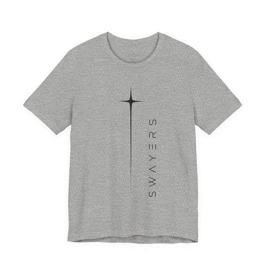 T-shirt mit vertikalem Schriftzug