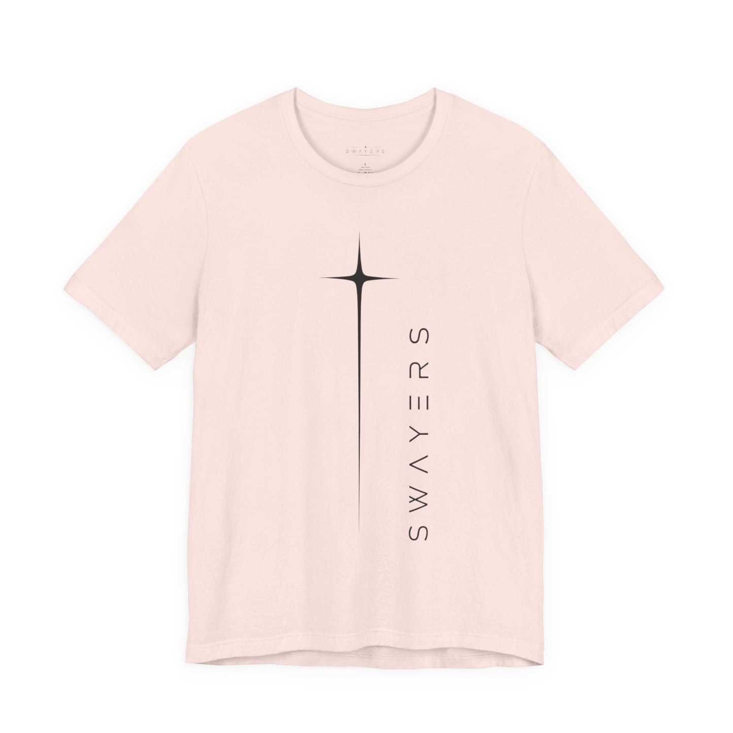 T-shirt mit vertikalem Schriftzug