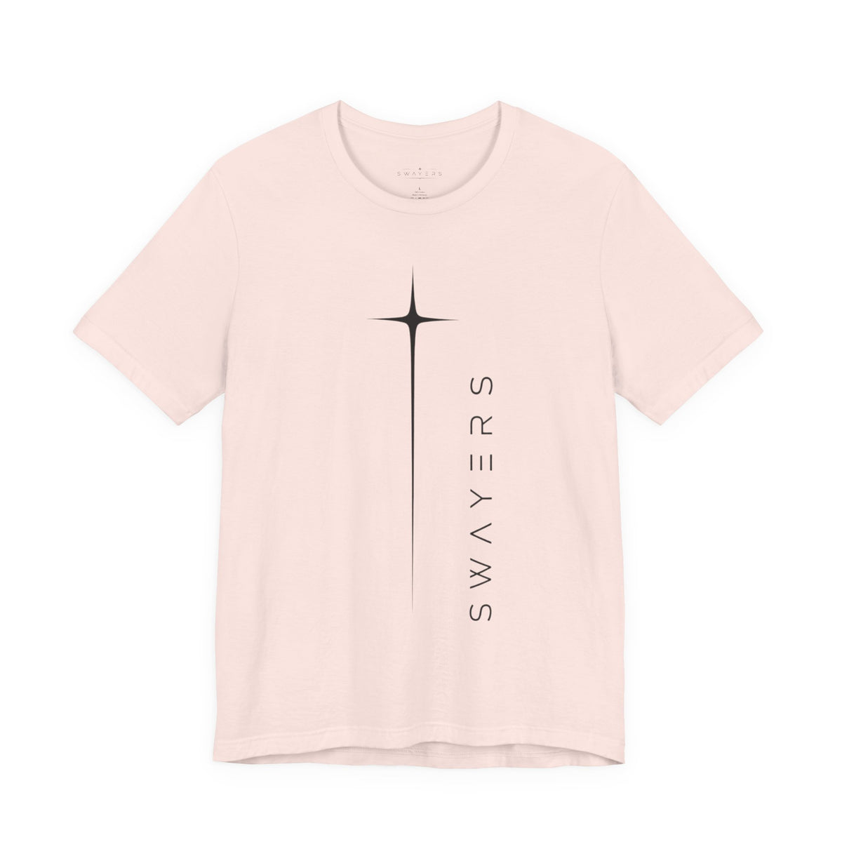 T-shirt mit vertikalem Schriftzug