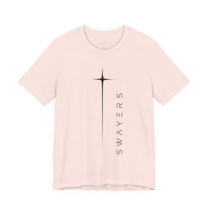 T-shirt mit vertikalem Schriftzug