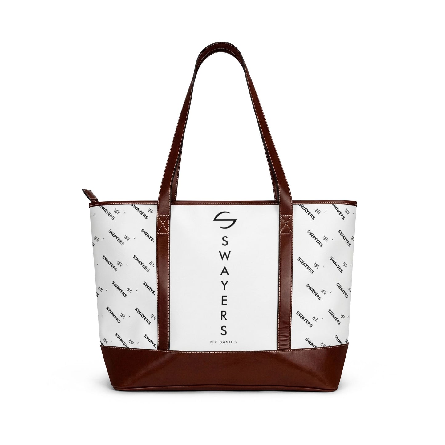Handtasche mit Vertikalem Schriftzug