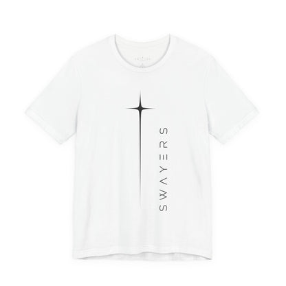 T-shirt mit vertikalem Schriftzug