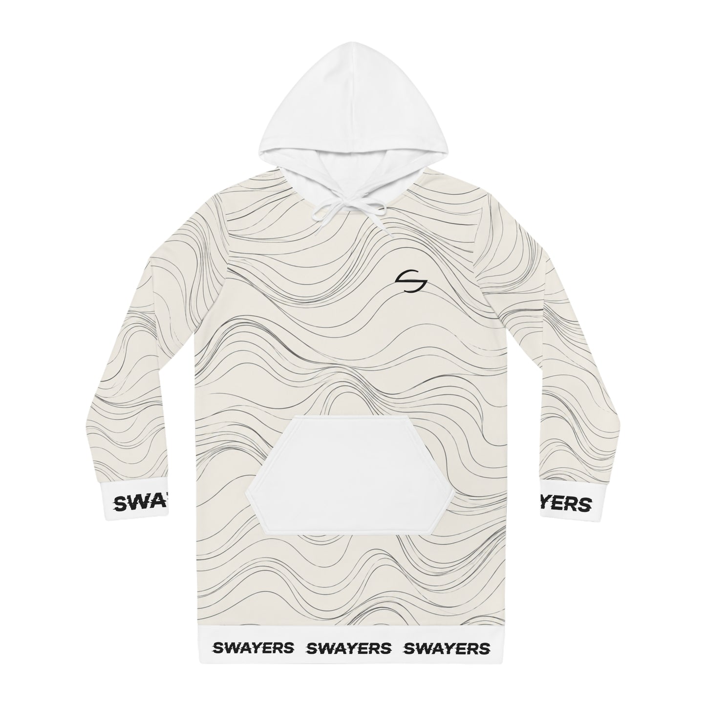 Hoodie Kleid - Contour Lines